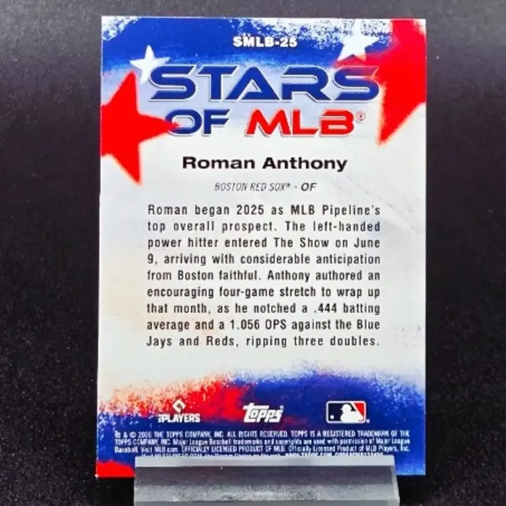 Roman Anthony Heritage Stars of MLB Topps RC's Boston Red Sox Top Prospects - Picture 7 of 7